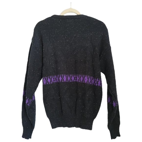 Vintage Weeds Mens Sweater M Medium Black Long Sleeve - Picture 4 of 5